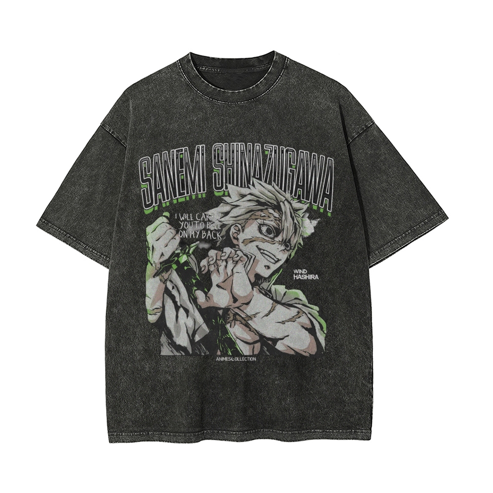 Sanemi Shinazugawa Vintage Oversized T-Shirt | Demon Slayer