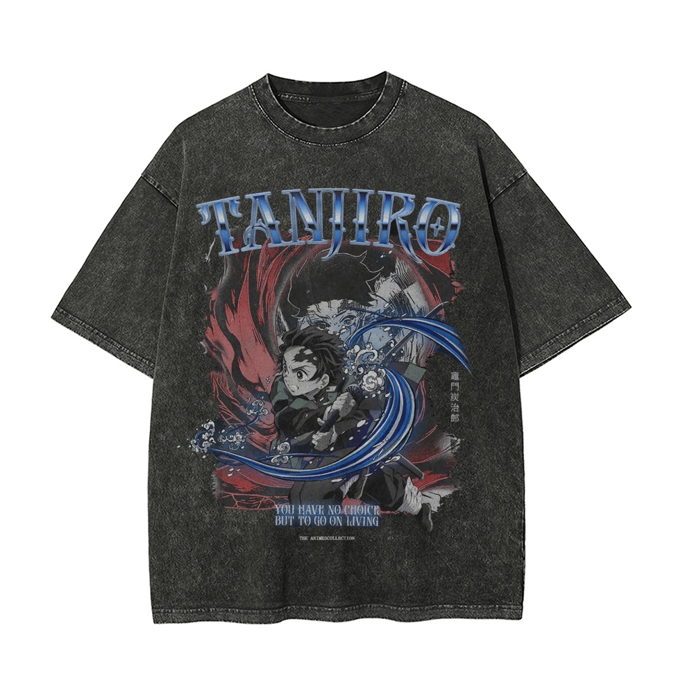 Tanjiro Vintage Oversized T-Shirt | Demon Slayer