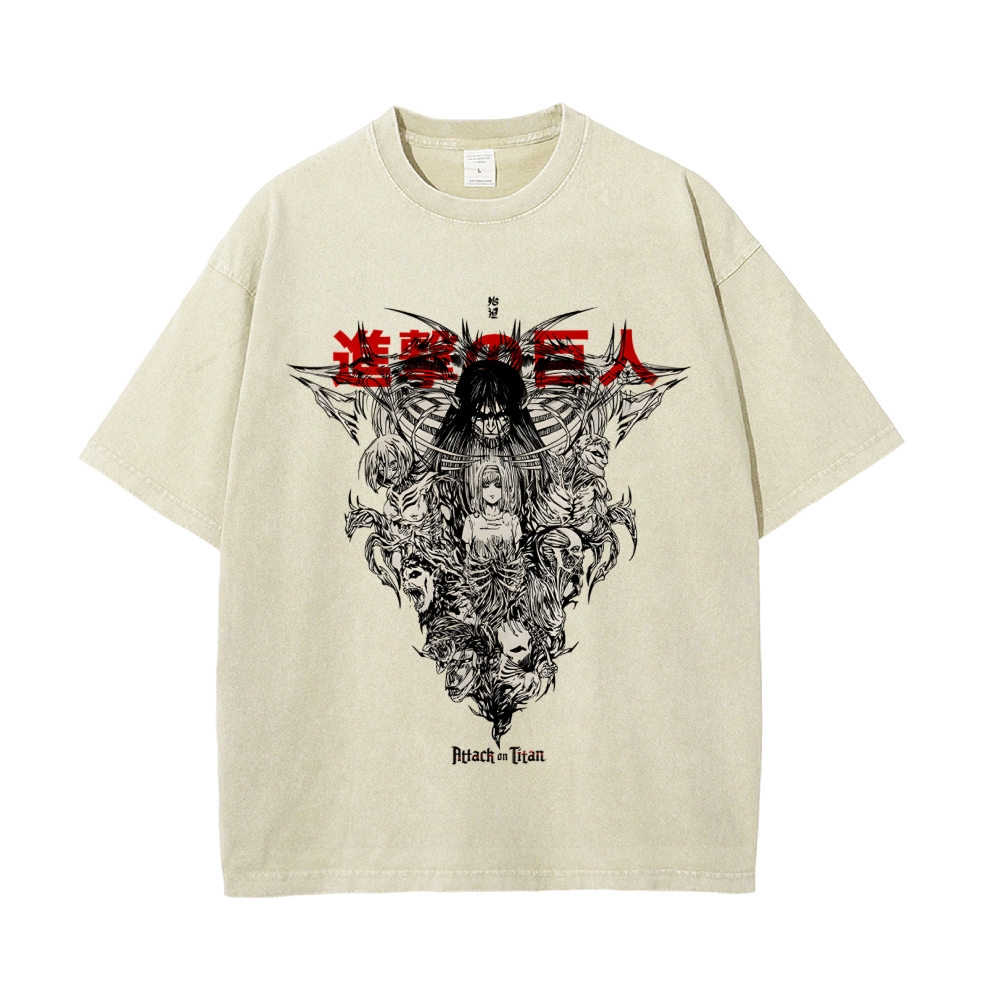 Eren Vintage Oversized T-Shirt | Attack On Titan