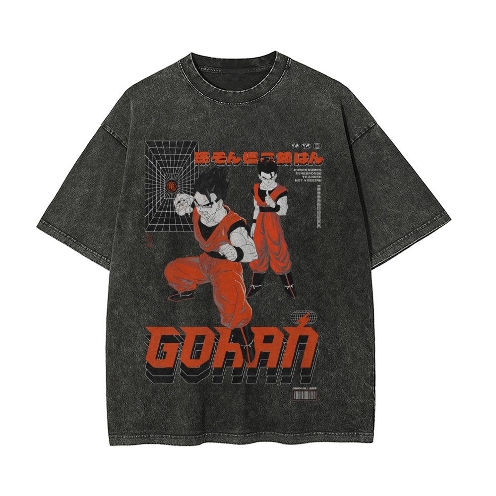 Gohan Vintage Oversized T-Shirt | Dragon Ball Super