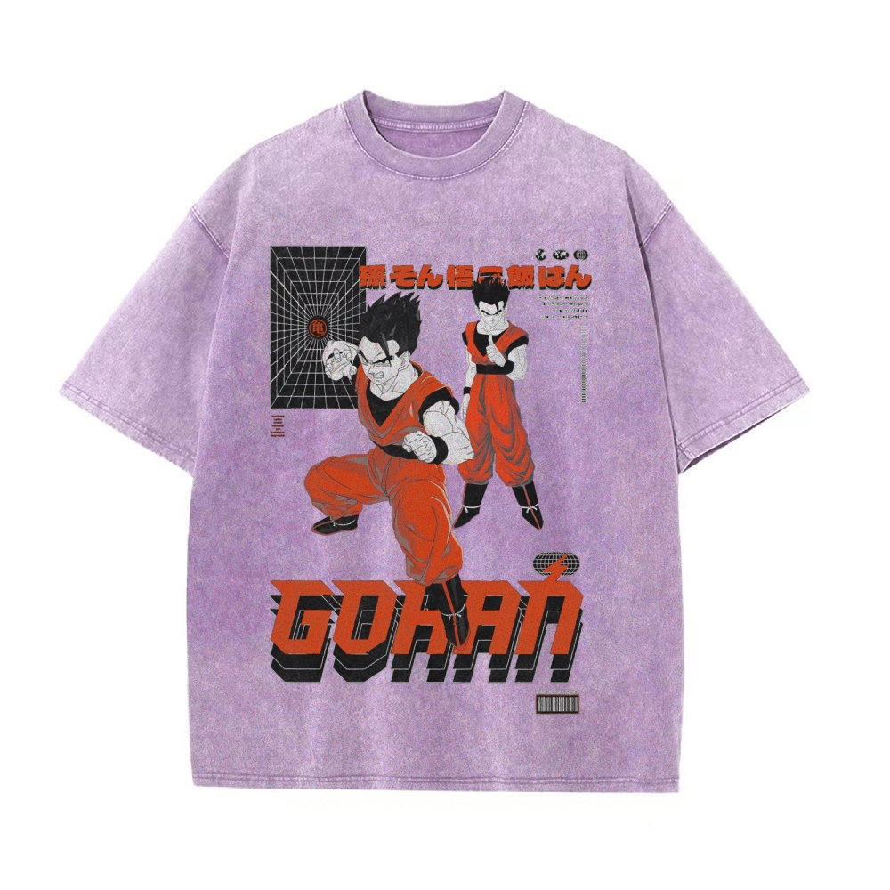 Gohan Vintage Oversized T-Shirt | Dragon Ball Super