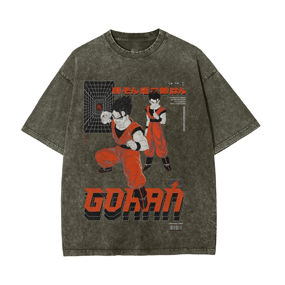 Gohan Vintage Oversized T-Shirt | Dragon Ball Super