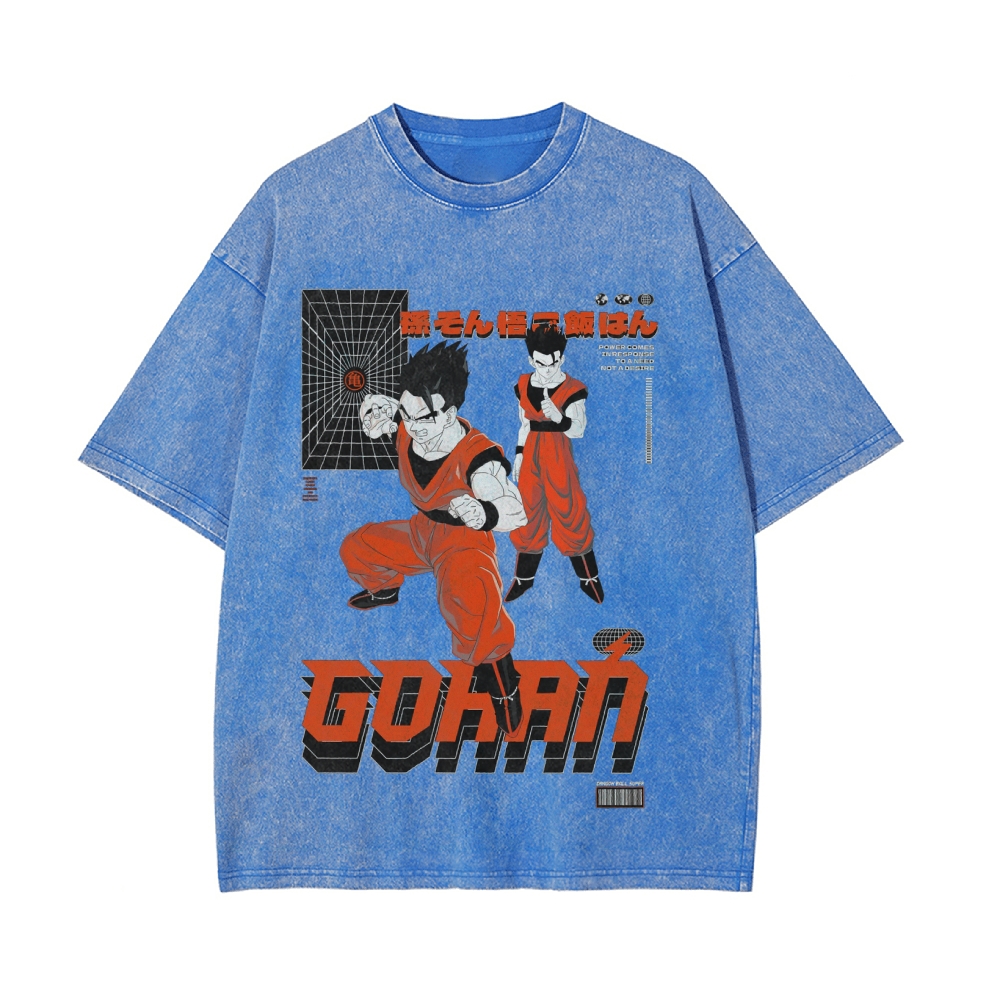 Gohan Vintage Oversized T-Shirt | Dragon Ball Super