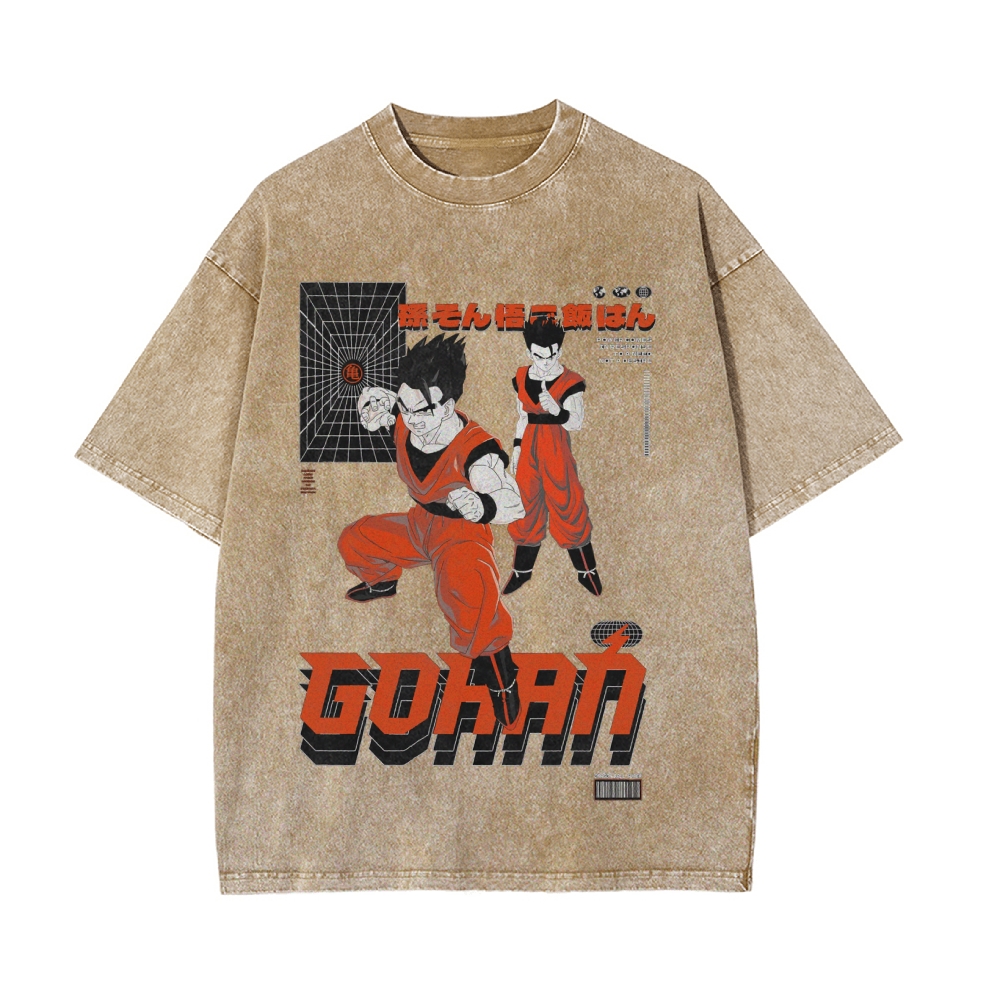 Gohan Vintage Oversized T-Shirt | Dragon Ball Super