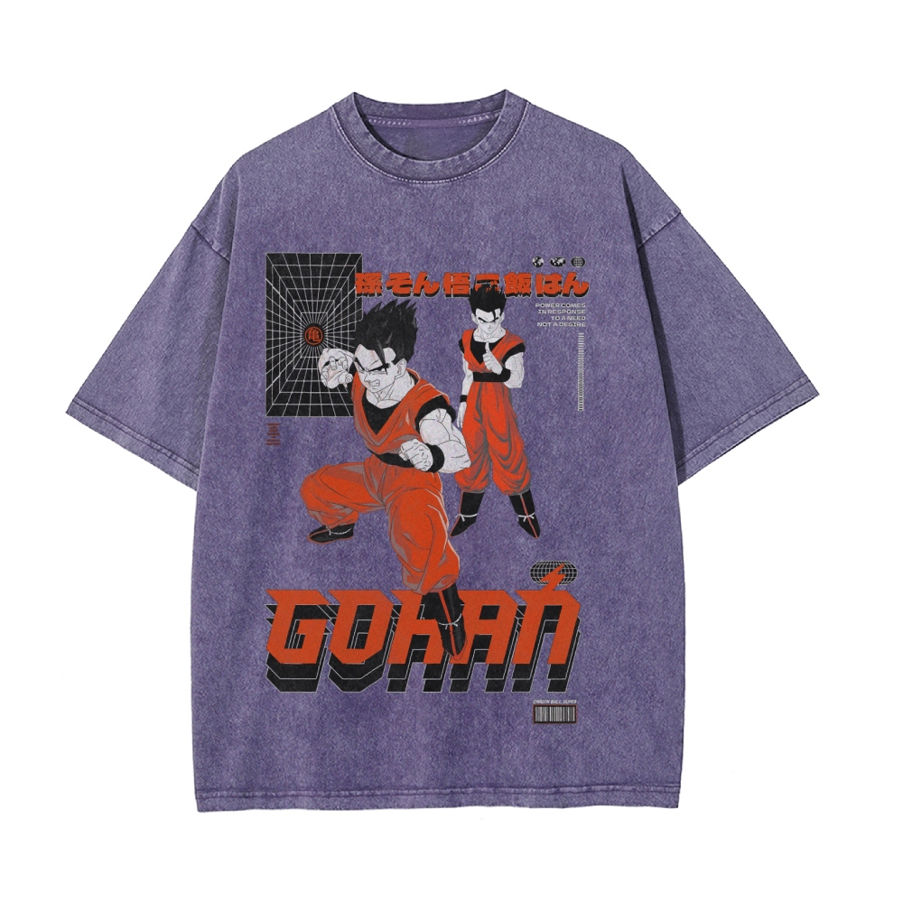 Gohan Vintage Oversized T-Shirt | Dragon Ball Super