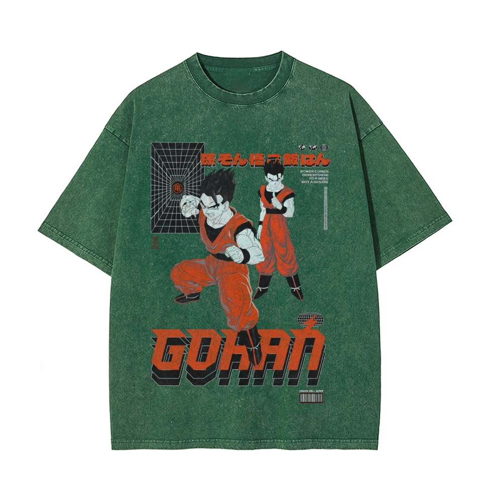 Gohan Vintage Oversized T-Shirt | Dragon Ball Super