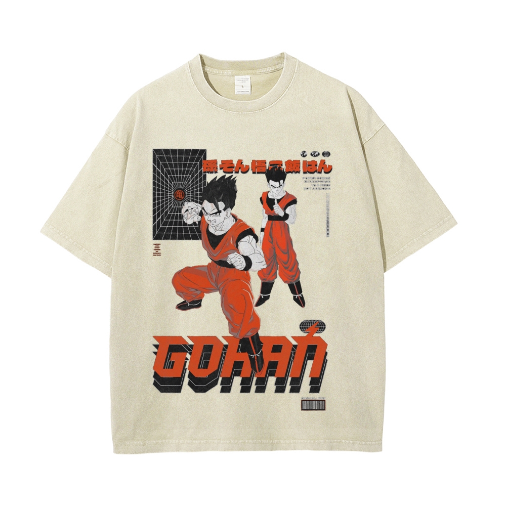 Gohan Vintage Oversized T-Shirt | Dragon Ball Super