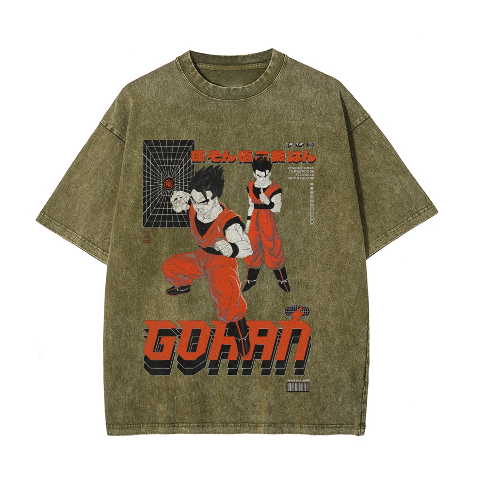 Gohan Vintage Oversized T-Shirt | Dragon Ball Super
