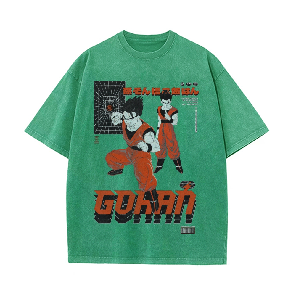 Gohan Vintage Oversized T-Shirt | Dragon Ball Super