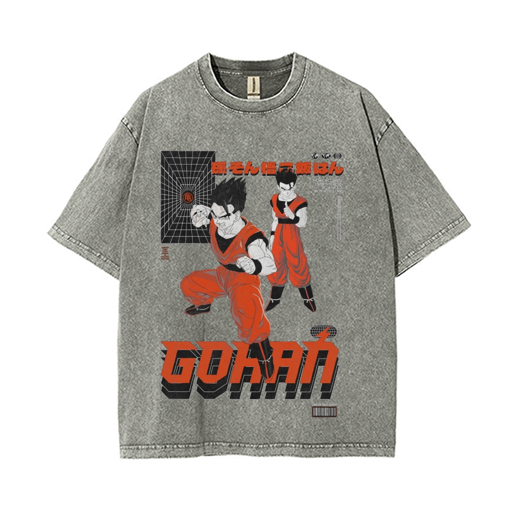 Gohan Vintage Oversized T-Shirt | Dragon Ball Super