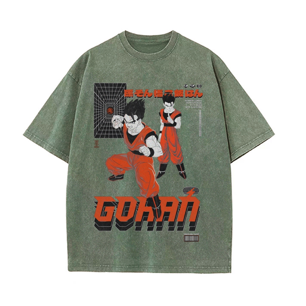 Gohan Vintage Oversized T-Shirt | Dragon Ball Super