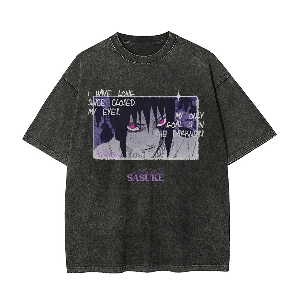 Sasuke Vintage Oversized T-Shirt | Naruto Shippuden $45.00 USD