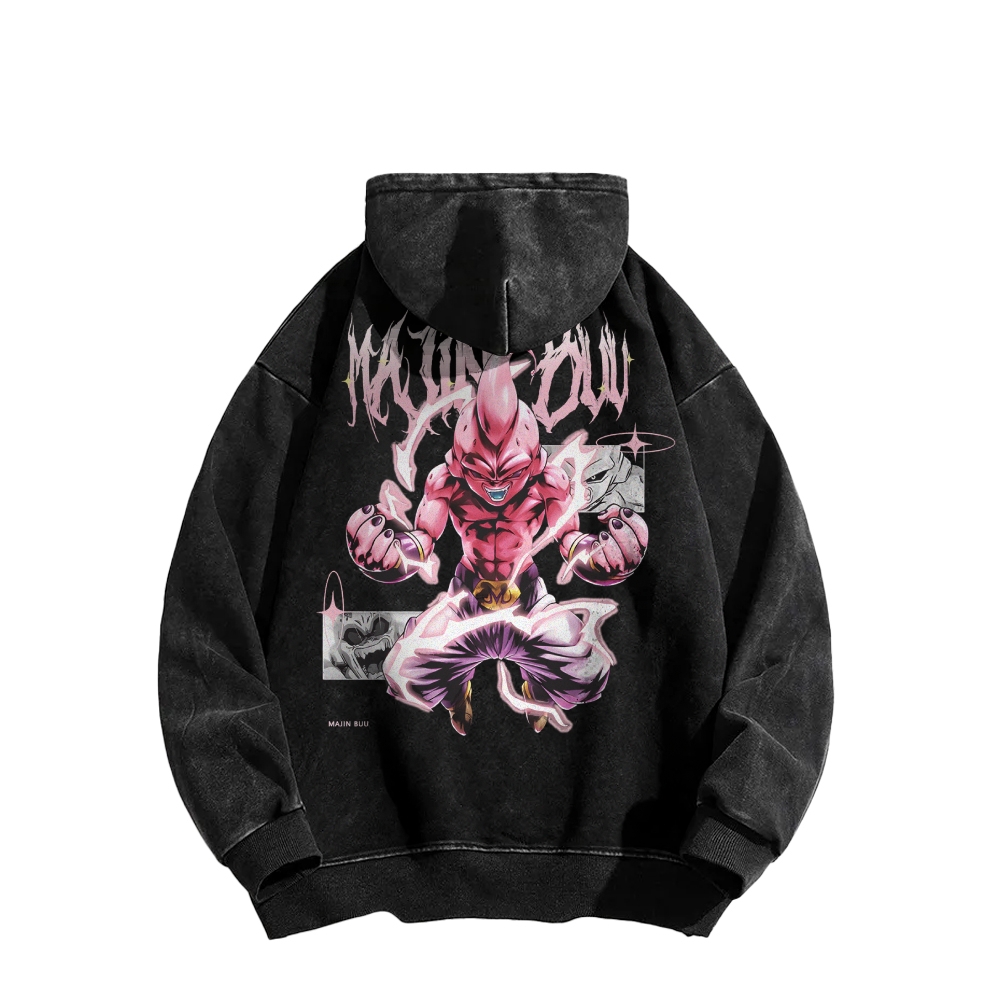 Kid Buu Vintage Hoodie | Dragon Ball Super