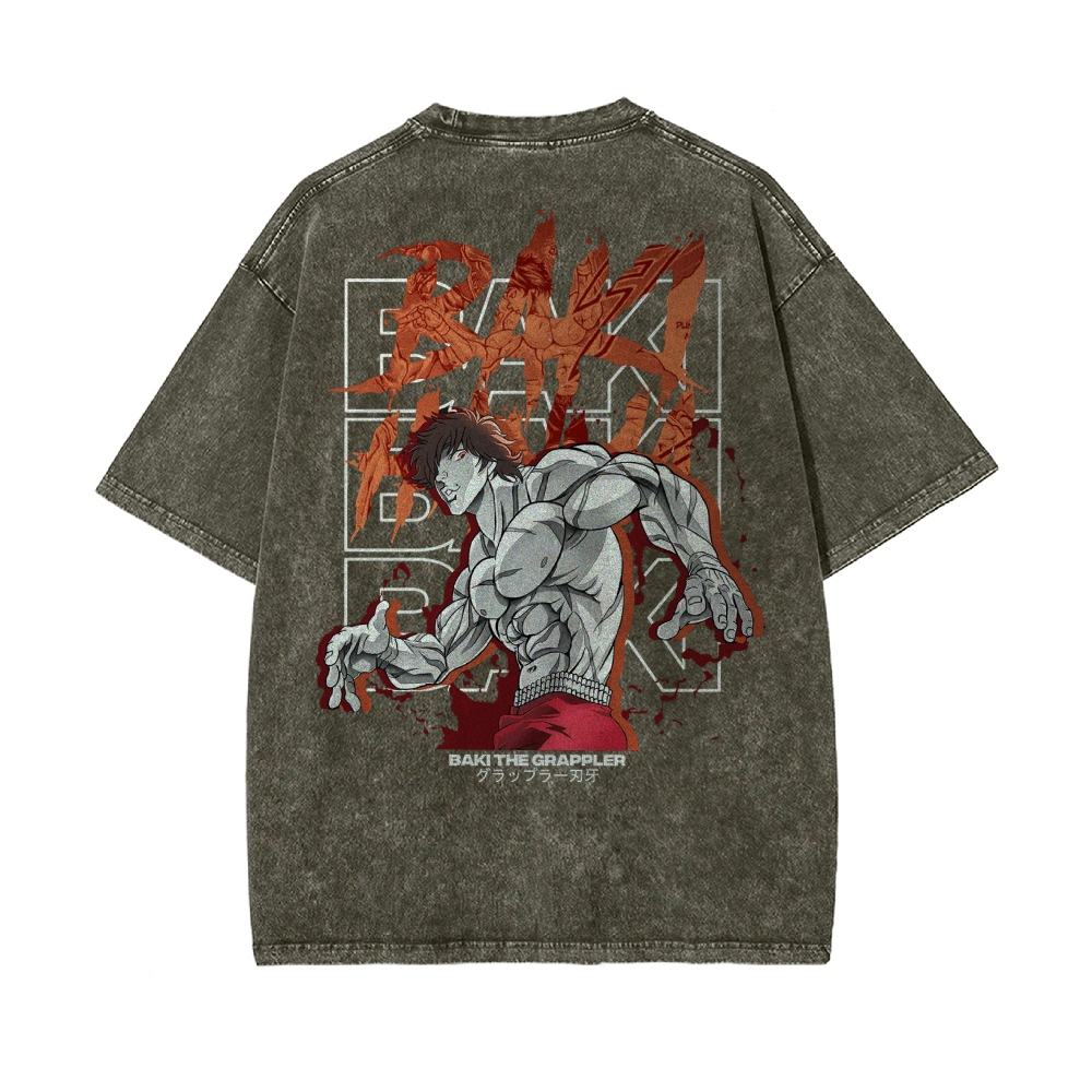Baki Hanma Baki Vintage Oversized T-Shirt | The Grappler