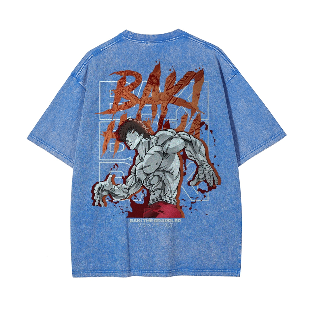 Baki Hanma Baki Vintage Oversized T-Shirt | The Grappler