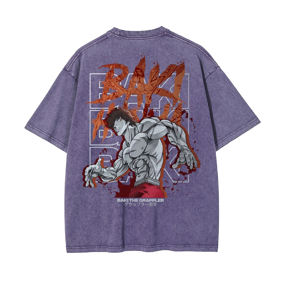 Baki Hanma Baki Vintage Oversized T-Shirt | The Grappler