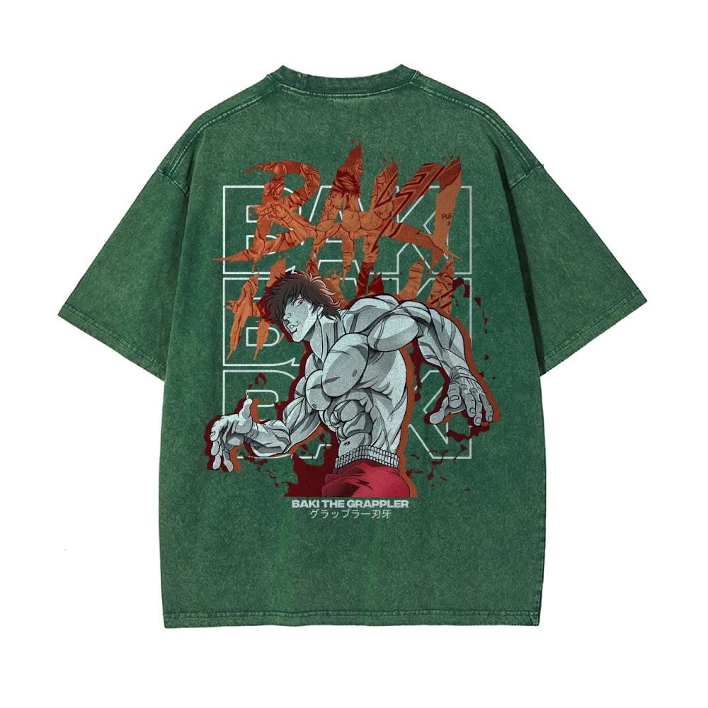 Baki Hanma Baki Vintage Oversized T-Shirt | The Grappler