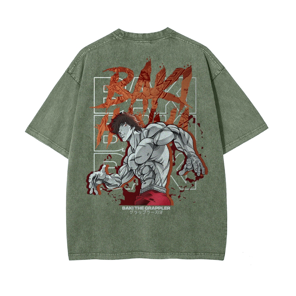 Baki Hanma Baki Vintage Oversized T-Shirt | The Grappler