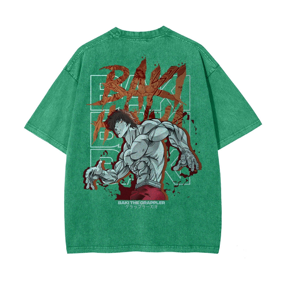 Baki Hanma Baki Vintage Oversized T-Shirt | The Grappler