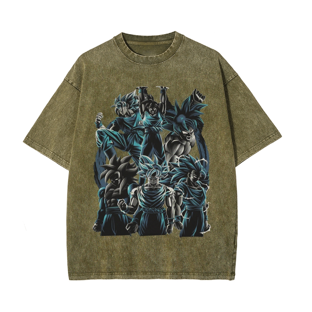 Vintage Snowflake Washed T-Shirt  | Dragon Ball Super