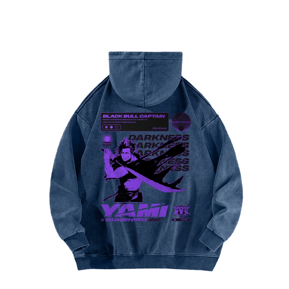 Yami Vintage Oversized Hoodie | Black Clover