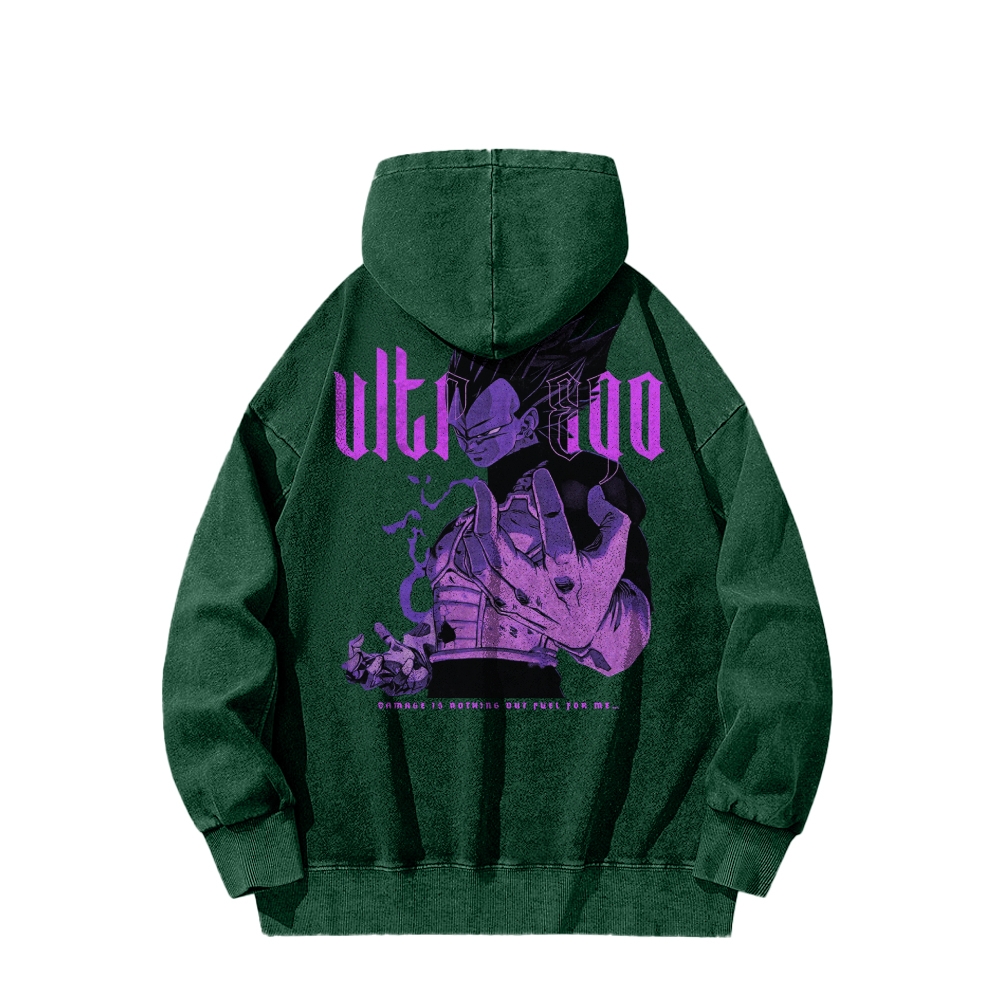 Vegeta Ultra Ego Vintage Hoodie | Dragon Ball Super