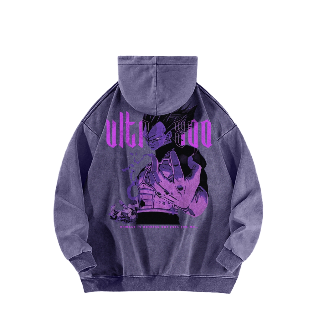 Vegeta Ultra Ego Vintage Hoodie | Dragon Ball Super