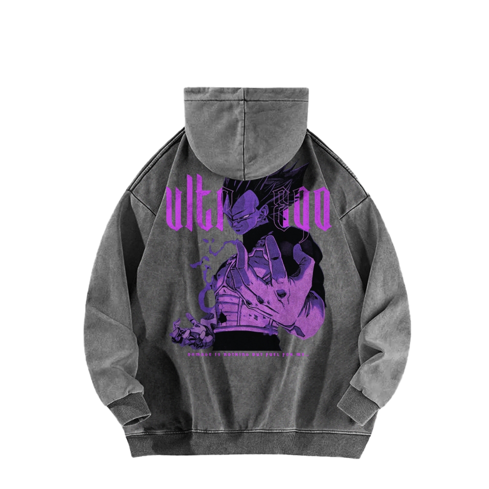 Vegeta Ultra Ego Vintage Hoodie | Dragon Ball Super