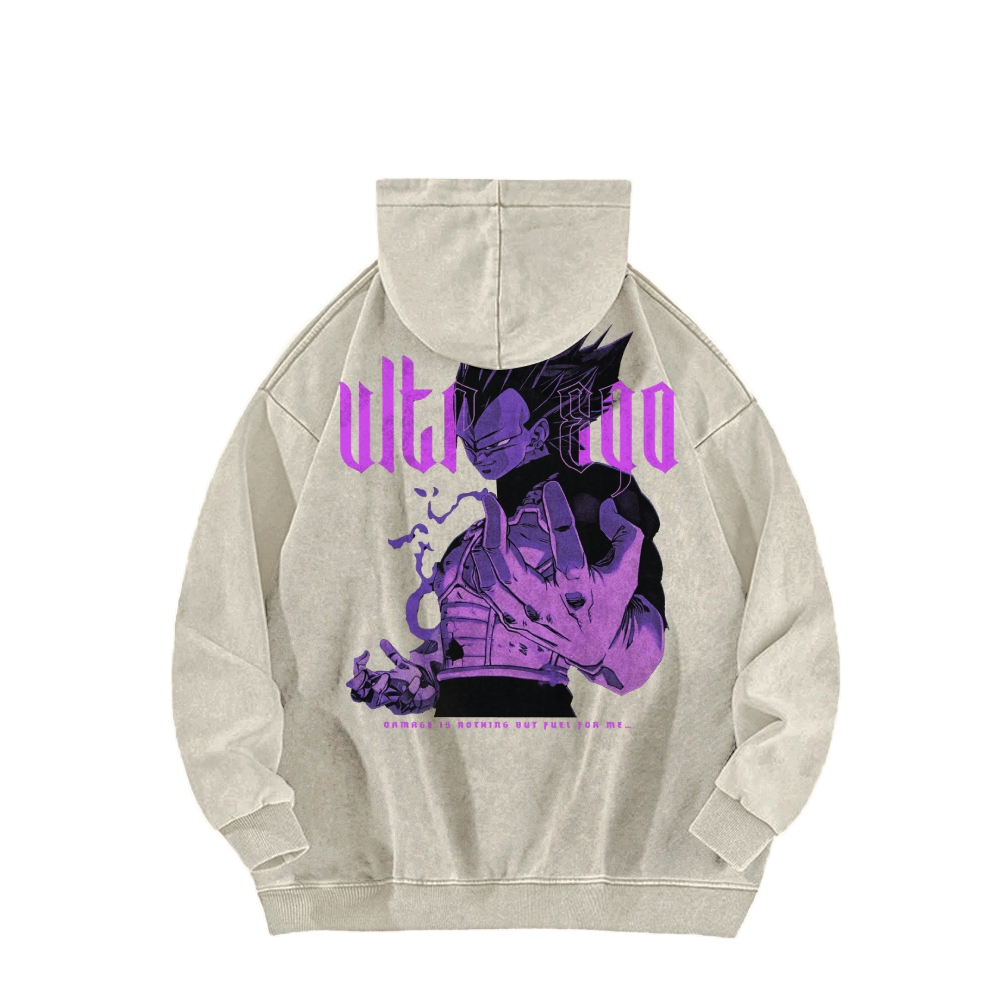 Vegeta Ultra Ego Vintage Hoodie | Dragon Ball Super
