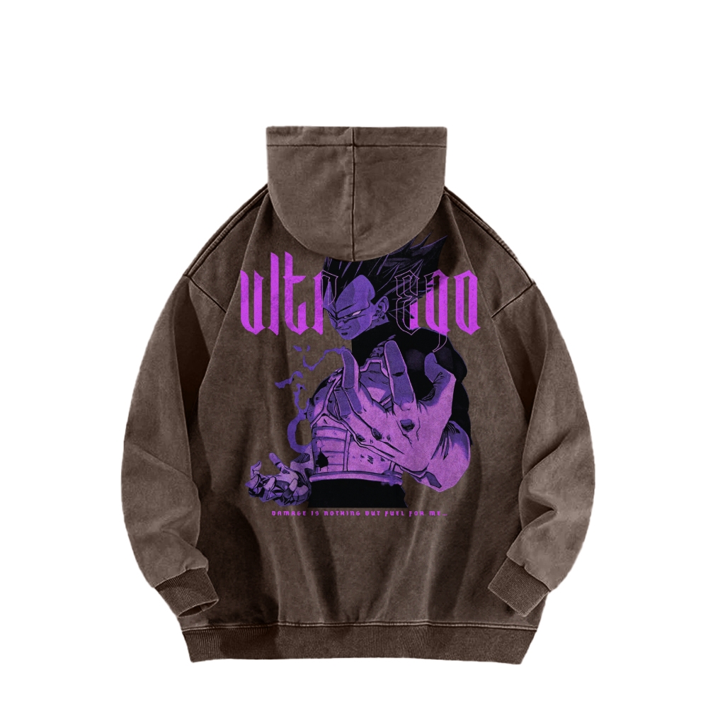 Vegeta Ultra Ego Vintage Hoodie | Dragon Ball Super