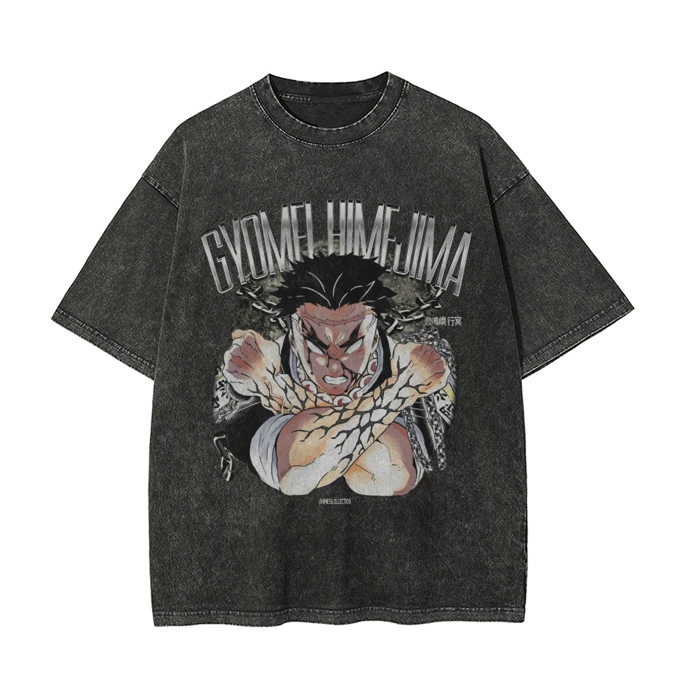 Gyomei Himejima Vintage Oversized T-Shirt | Demon Slayer