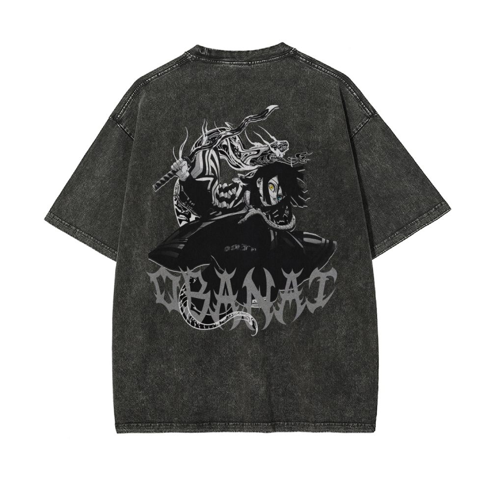 Obanai Iguro Vintage Oversized T-Shirt | Demon Slayer