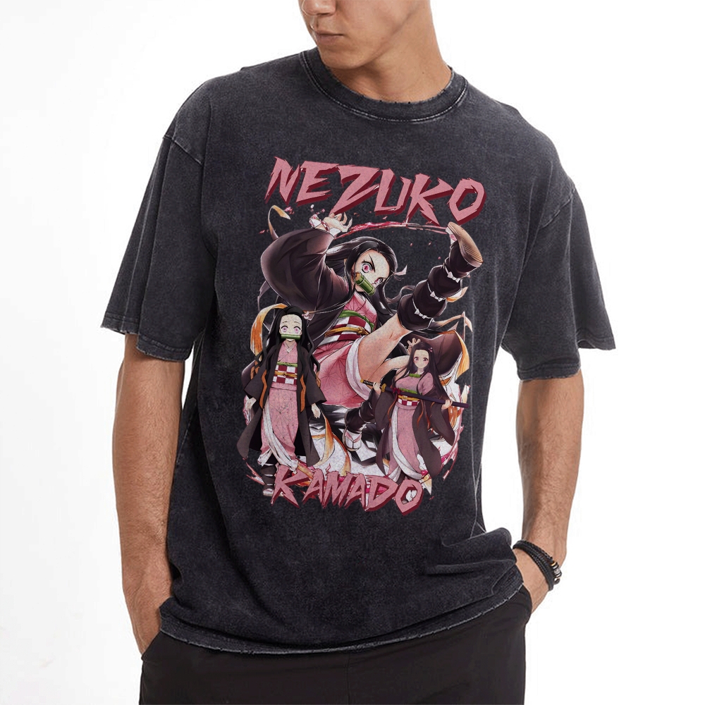 Nezuko Vintage Oversized T-Shirt | Demon Slayer