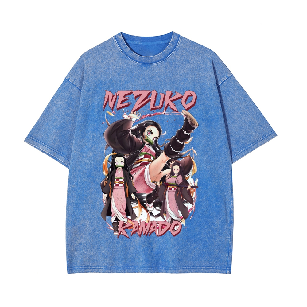 Nezuko Vintage Oversized T-Shirt | Demon Slayer