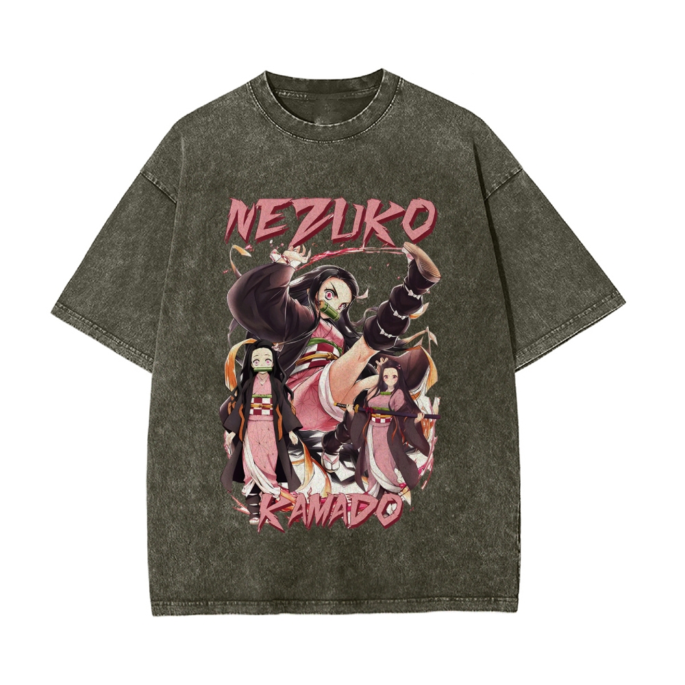 Nezuko Vintage Oversized T-Shirt | Demon Slayer