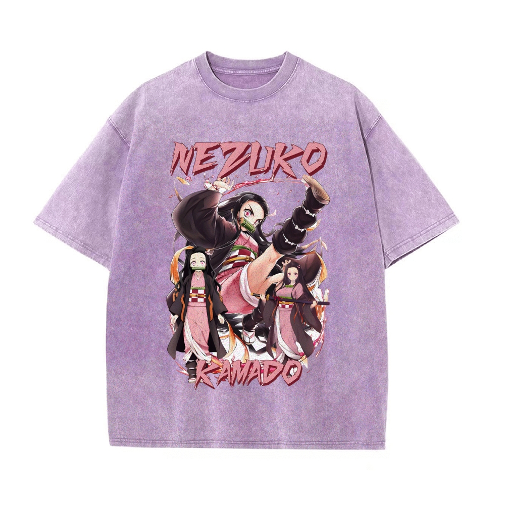 Nezuko Vintage Oversized T-Shirt | Demon Slayer