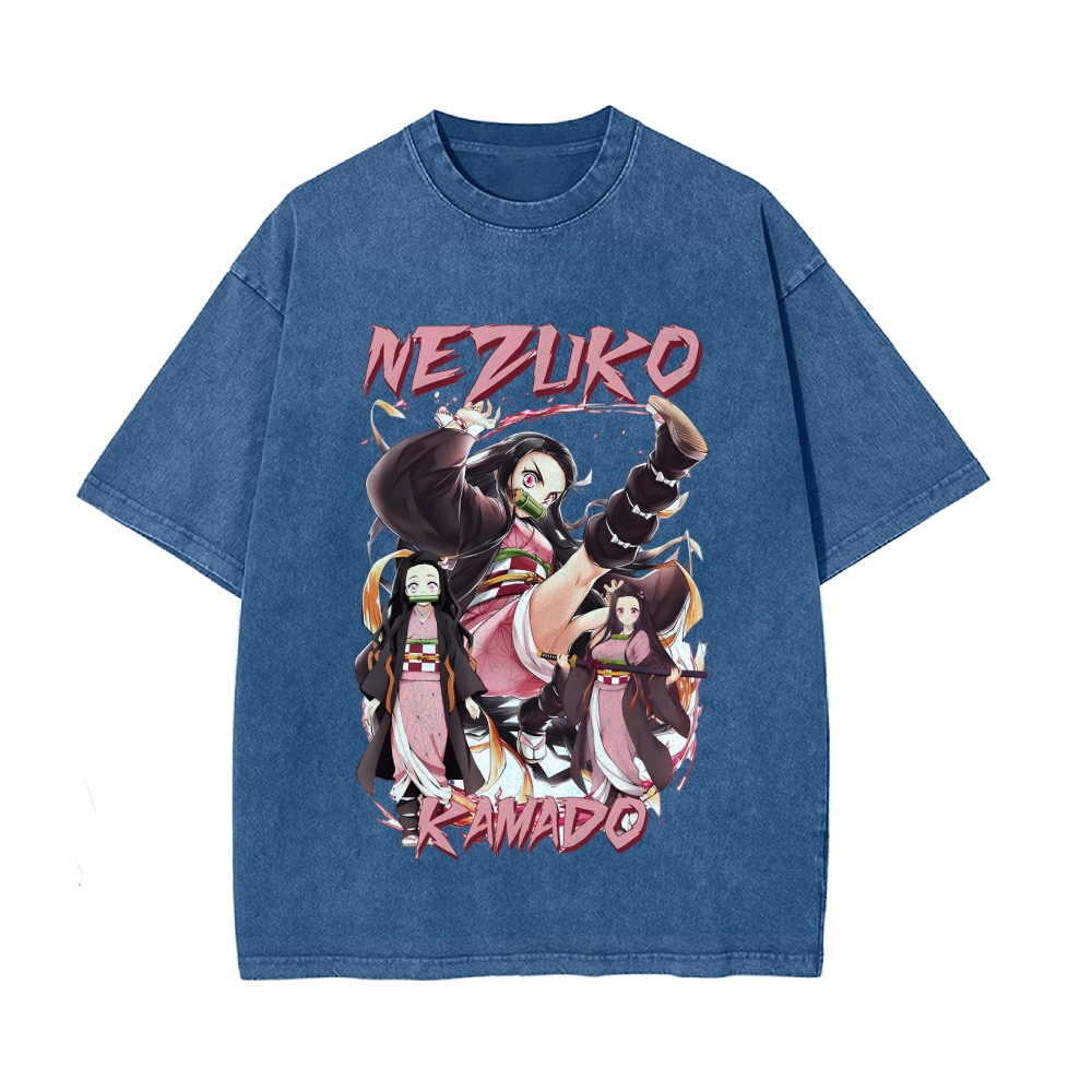 Nezuko Vintage Oversized T-Shirt | Demon Slayer