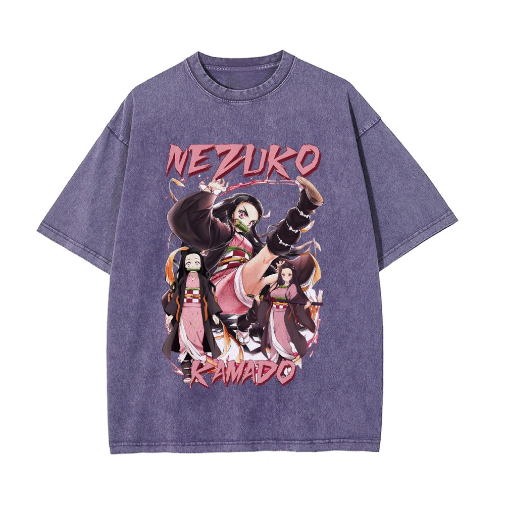 Nezuko Vintage Oversized T-Shirt | Demon Slayer