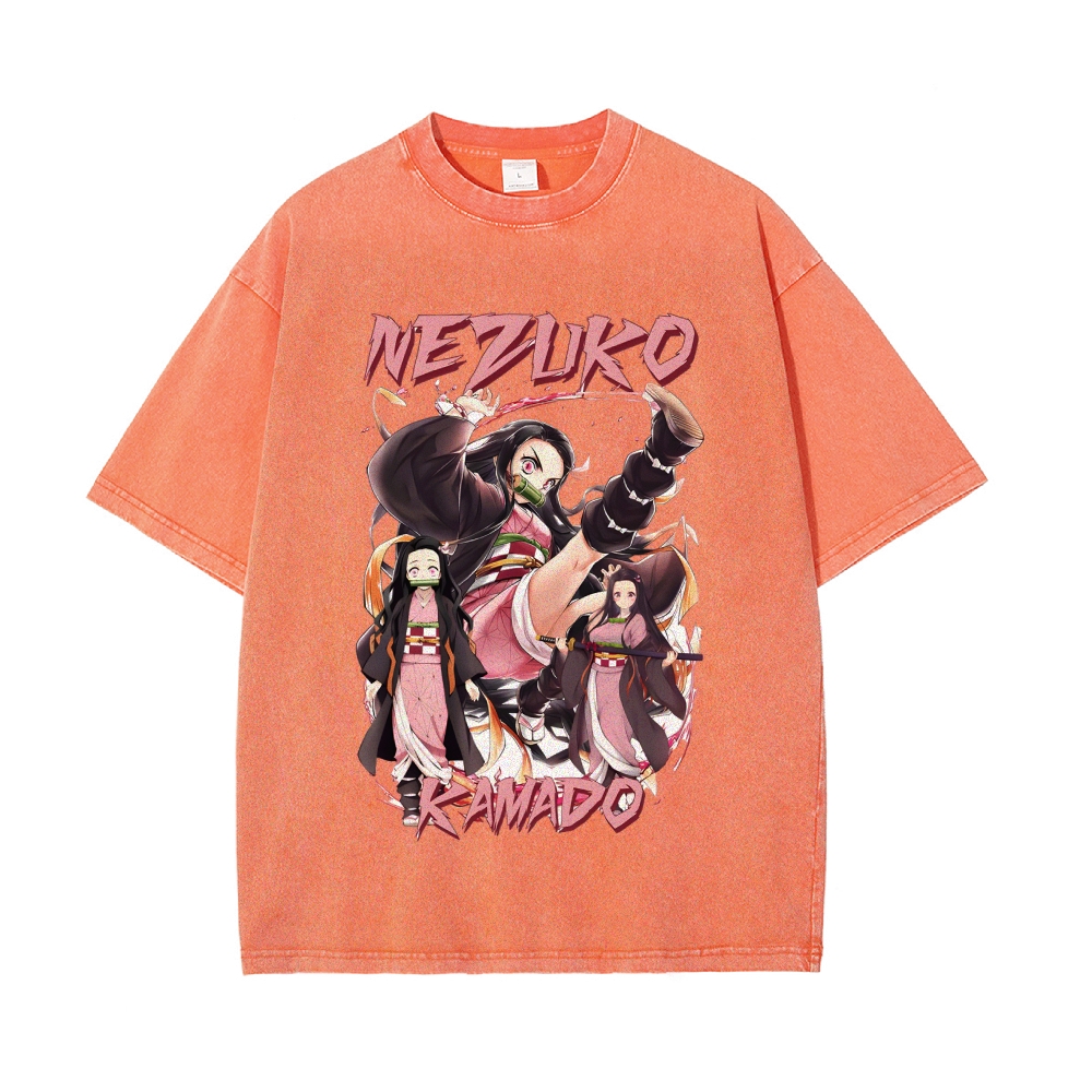 Nezuko Vintage Oversized T-Shirt | Demon Slayer