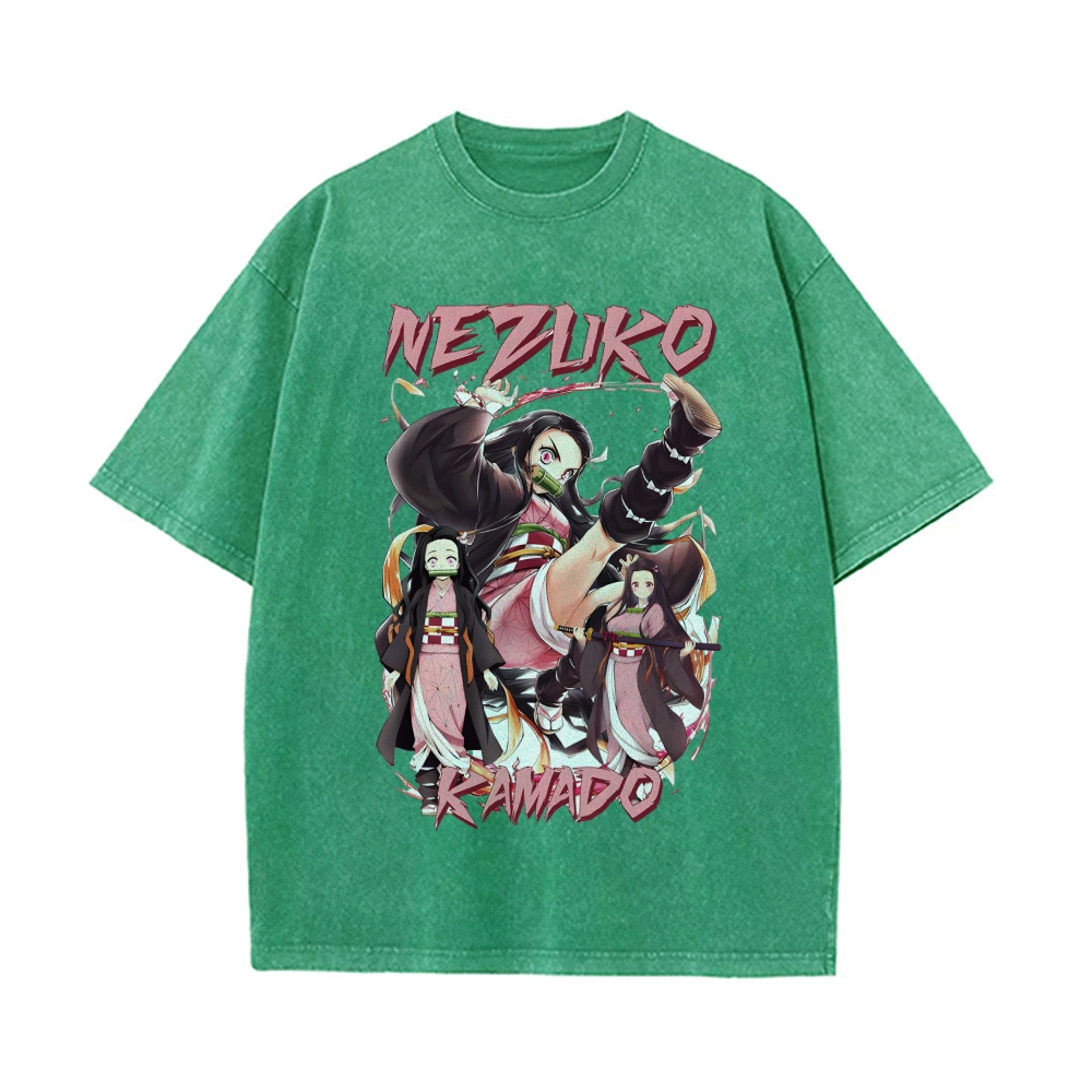 Nezuko Vintage Oversized T-Shirt | Demon Slayer