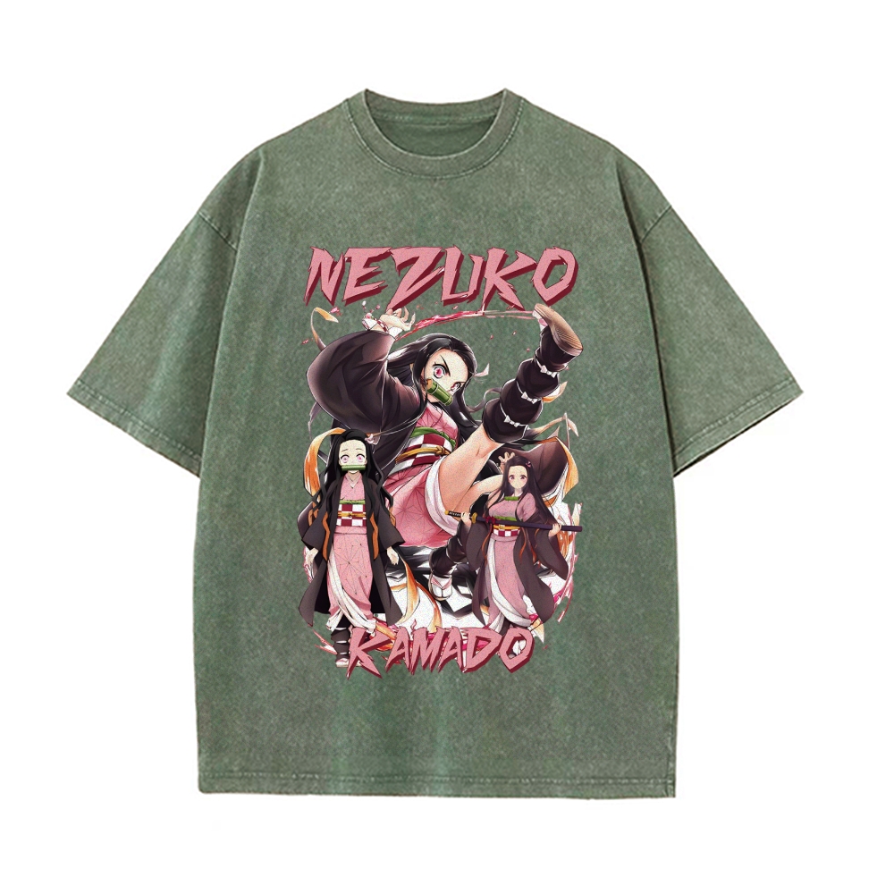 Nezuko Vintage Oversized T-Shirt | Demon Slayer