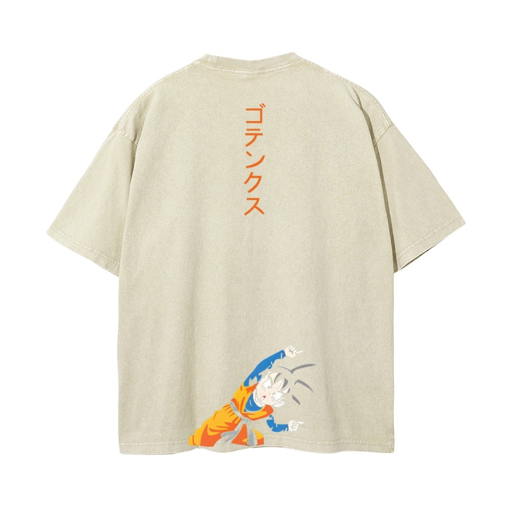 Q EDITION KID GOKU VINTAGE T-SHIRT | DRAGON BALL SUPER