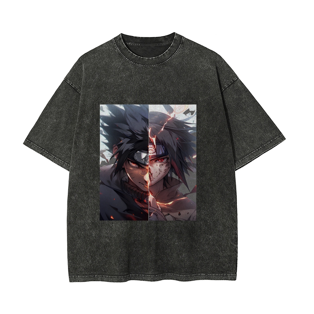 Sasuke's Transformation Vintage Oversized T-Shirt