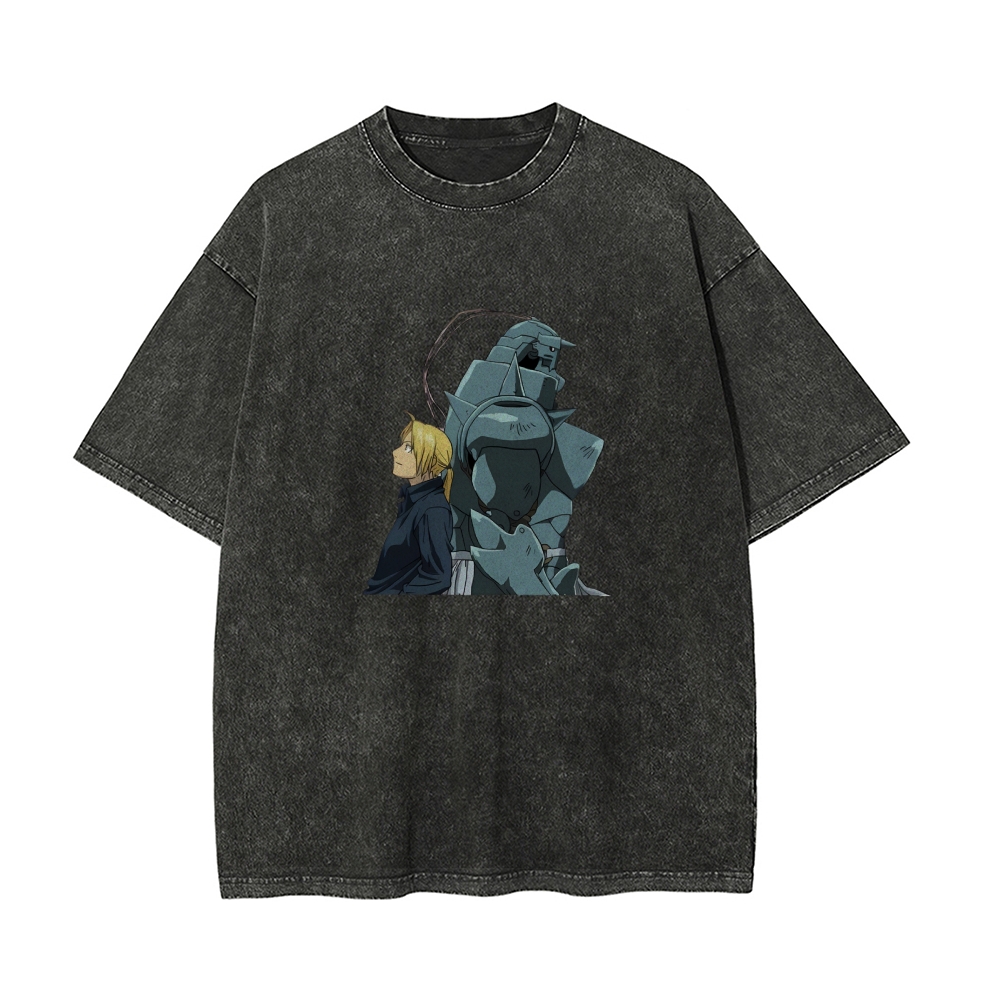 Edward Elric And His Brother Vintage Oversized T-Shirt