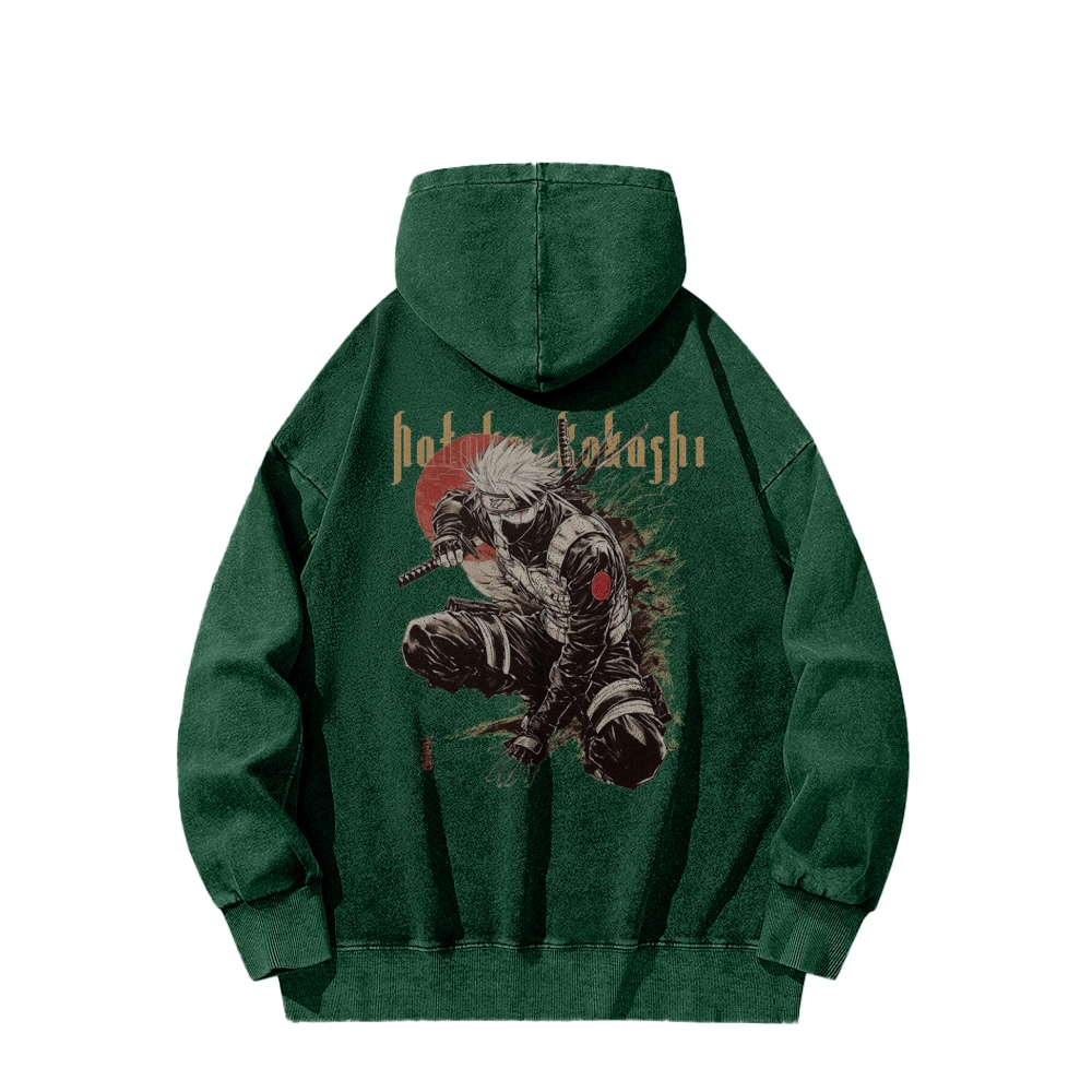 Kakashi Hatake Casual Washed Hoodie | NARUTO