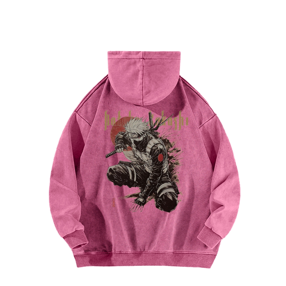 Kakashi Hatake Casual Washed Hoodie | NARUTO