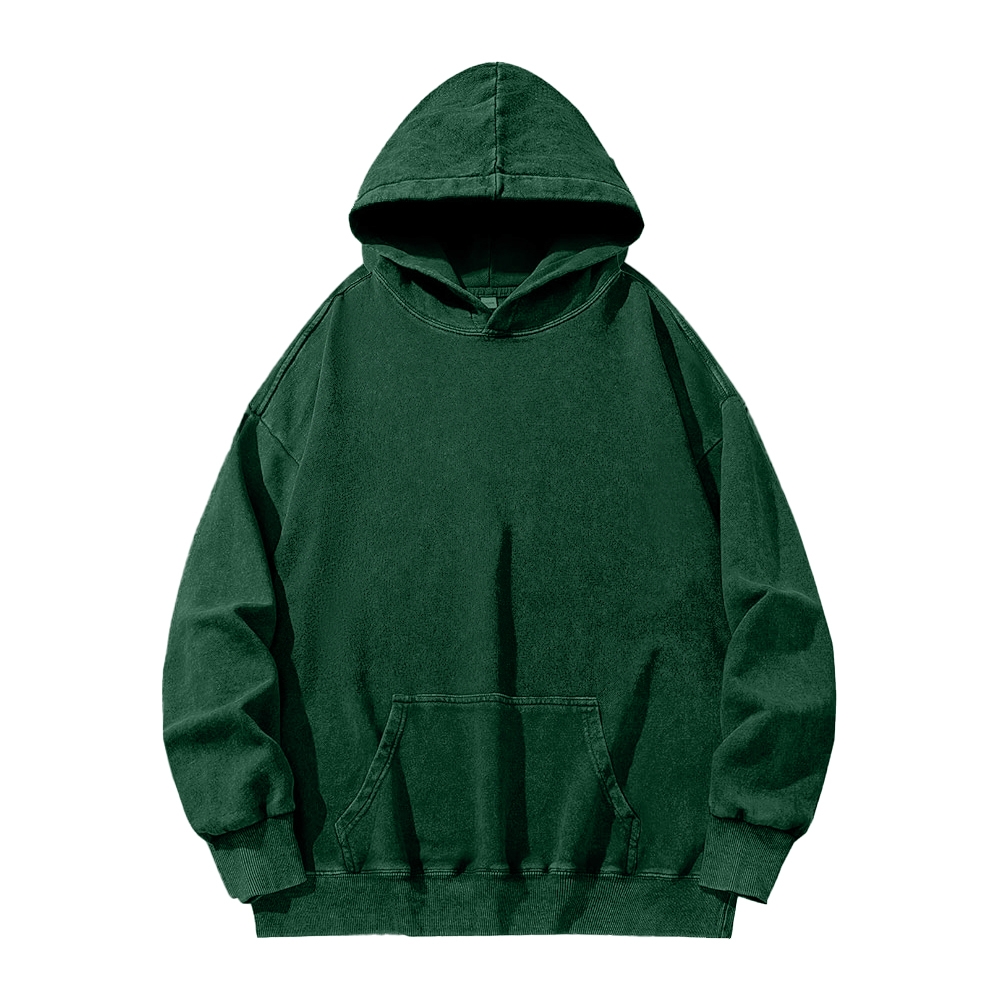 Casual Washed Hoodie 2410001520