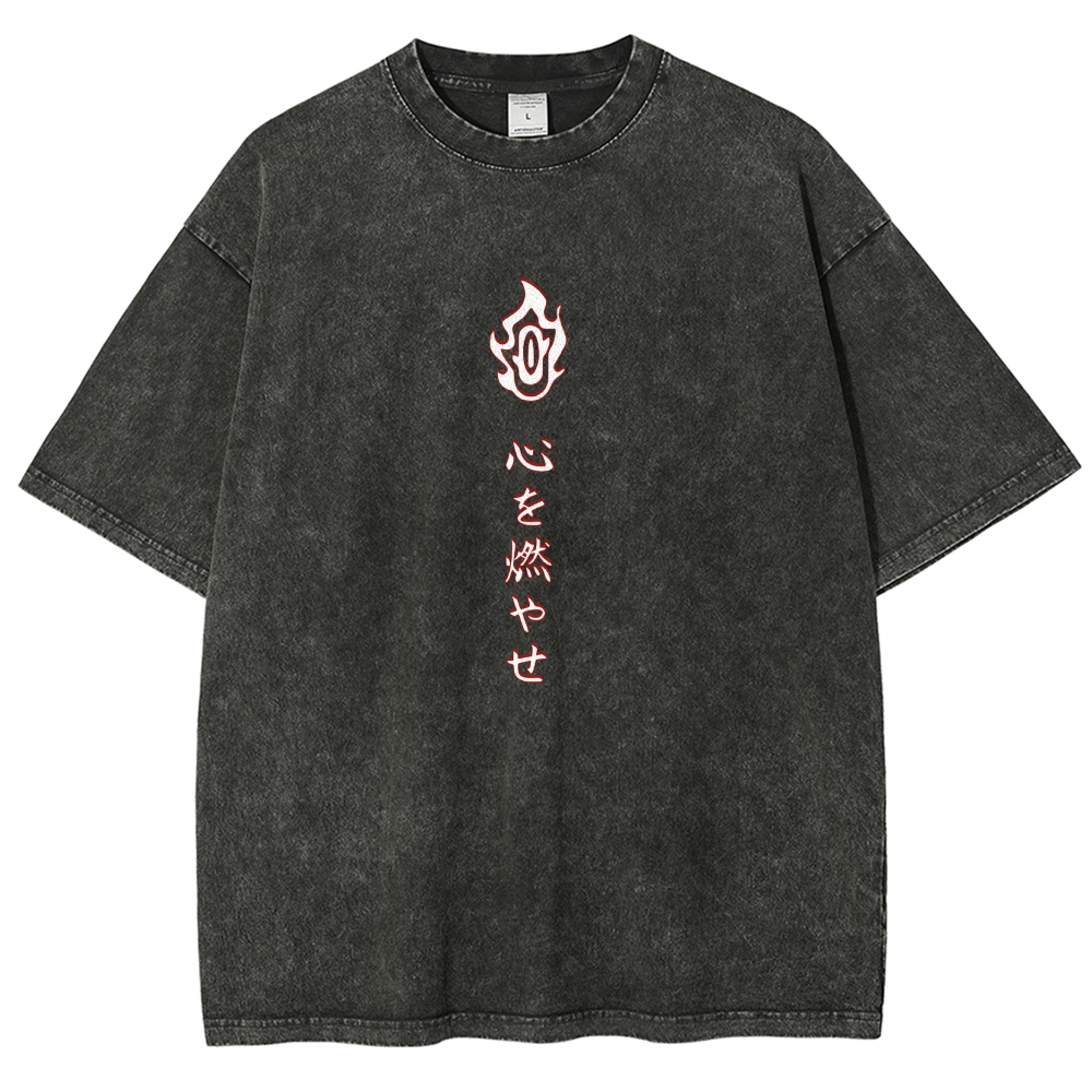 Rengoku Kyoujurou Vintage Oversized T-Shirt | Demon Slayer