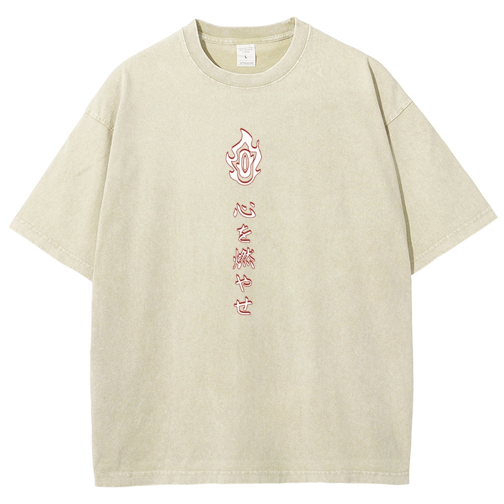 Rengoku Kyoujurou Vintage Oversized T-Shirt | Demon Slayer