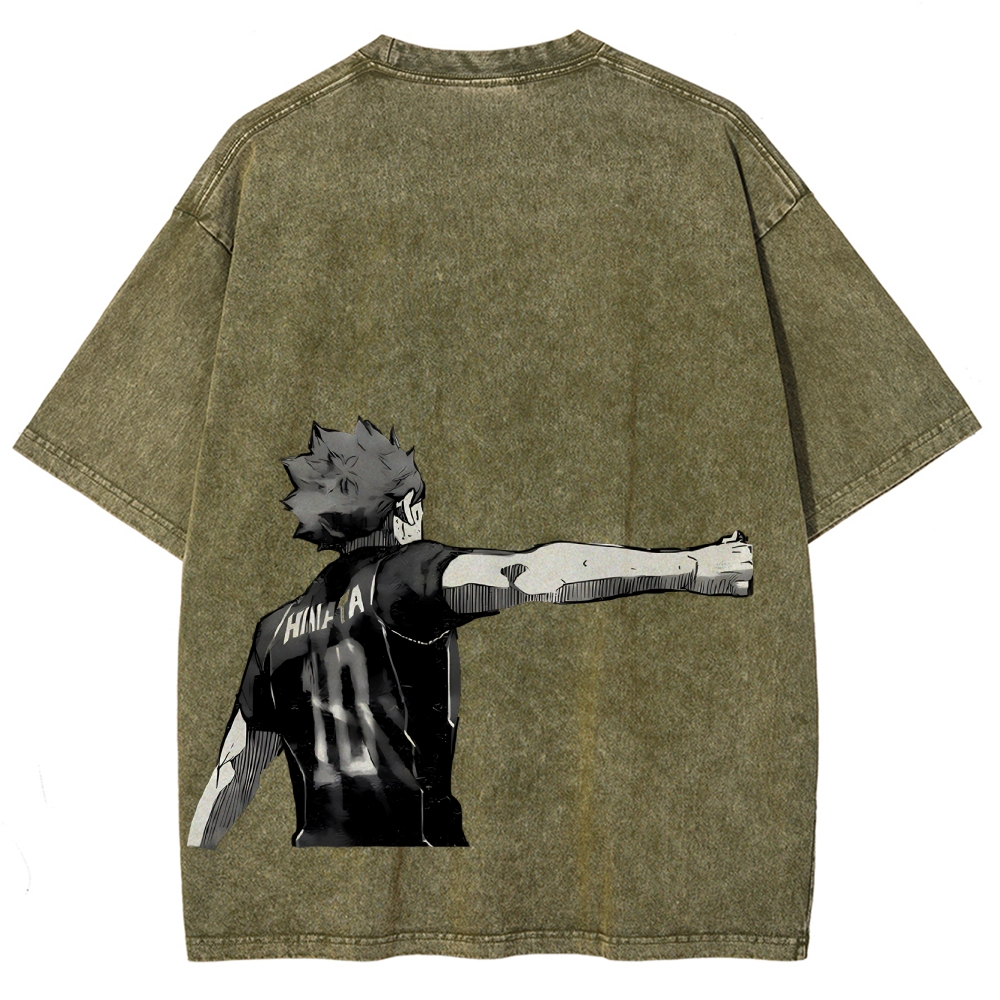 Shoyo Hinata Unisex Fit Washed T-Shirt